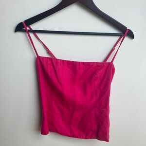Reformation - Pink Linen top - size 2